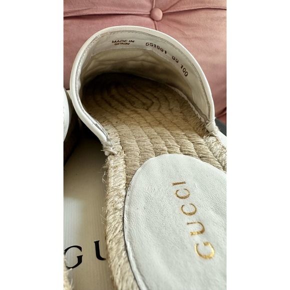 Gucci GG Marmont Matelasse White Espadrilles - Picture 9 of 16